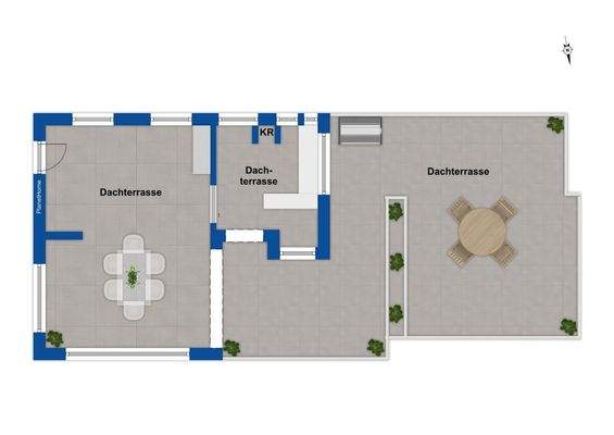 Grundriss Dachterrasse