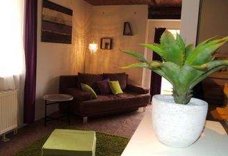 Schlafcouch im Wohnraum