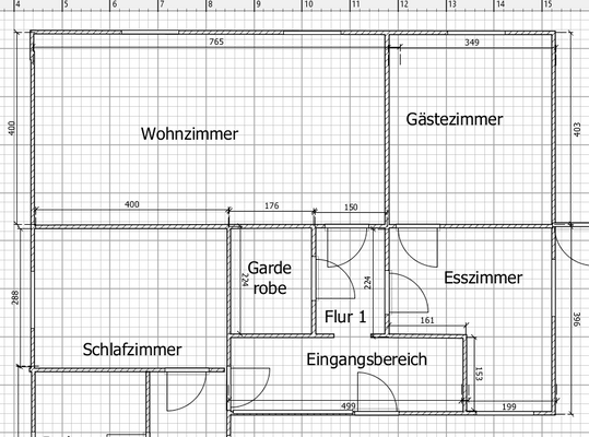 Grundriss vorderer Bereich