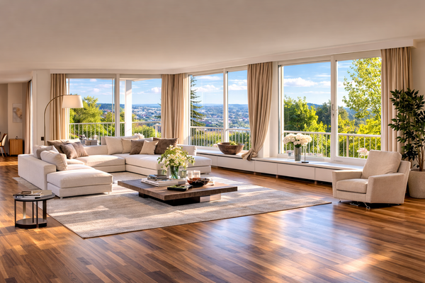 Wohnzimmer mit Blick