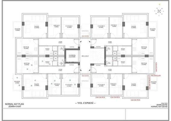 2-Bedroom Flats in a Secured Complex in Antalya Kepez