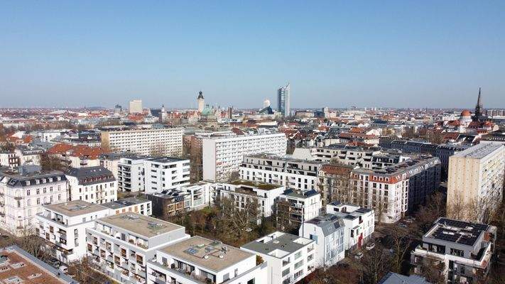 Stadthaus | Luftbild - Blick zur Innenstadt