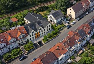 Visualisierung eines möglichen Bebauungskonzepts. Darstellung unverbindlich. Maßgeblich sind genehmigte Planunterlagen