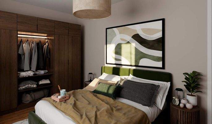 Geräumiges Schlafzimmer