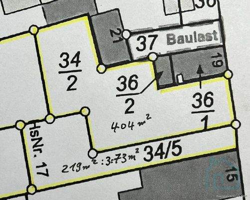 Bauplatz mit Zufahrt und Wendehammer