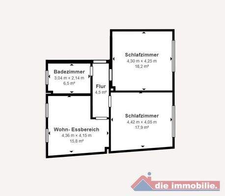 Grundriss der Wohneinheit 2