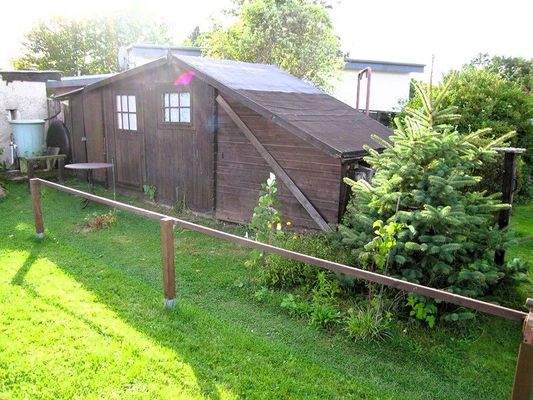 Geräteschuppen Vorderseite