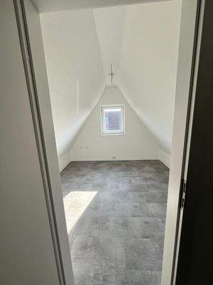 Schlafzimmer im Spitzboden (Musterwohnung)