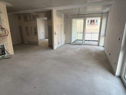 Wohnung 6 Wohnzimmer aktueller Bauzustand