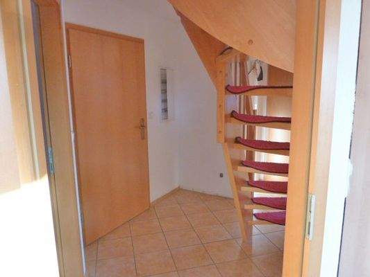 Treppe zum Dachgeschoss