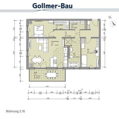 Grundriss Wohnung 2.16