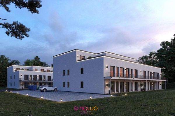 Visualisierung: Ansicht Garten und Balkone