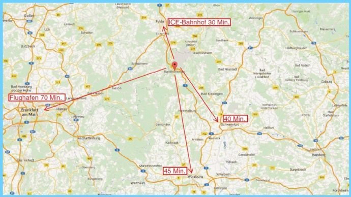 Lageplan; Entfernungen