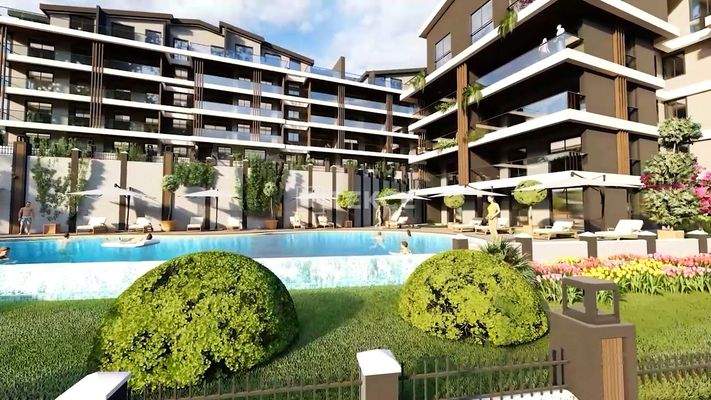 Apartments with Pool and Underground Parking in Güzelyalı