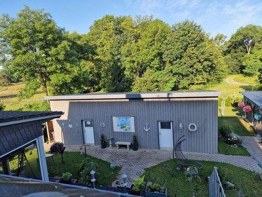 Blick aus dem Bad oben