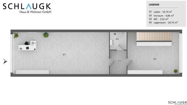 Grundriß Erdgeschoßfläche