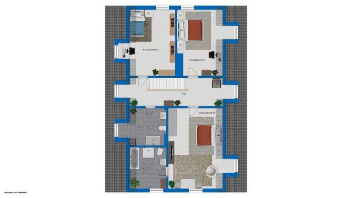 Wohnhaus OG - unverbindliche Illustration