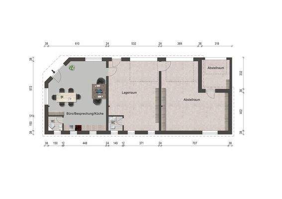 Grundriss Gewerbe EG