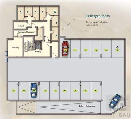 Übersicht Kellergeschoss