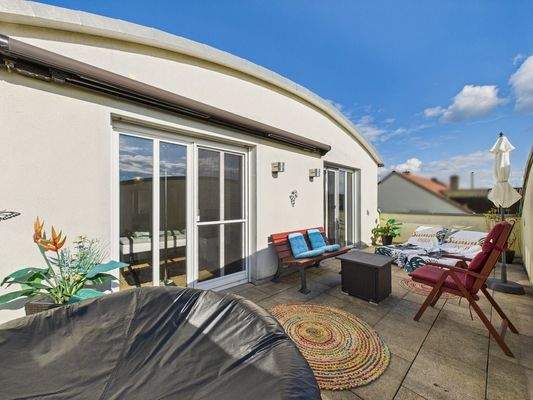 Uneinsehbare Dachterrasse