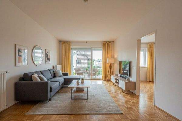 Wohnzimmer mit Möblierungsvorschlag