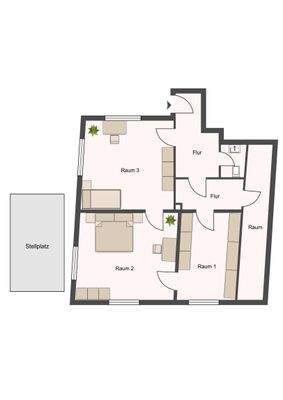 Grundriss EG mit sep. Eingang