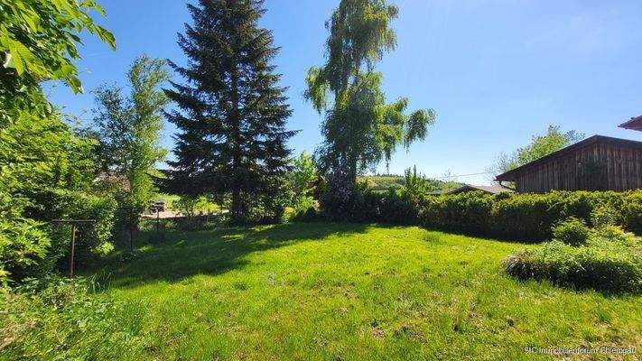 Blick in den Garten nach Süden