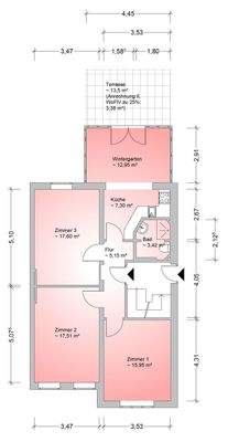 Grundriss Erdgeschosswohnung