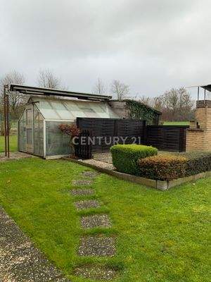 Gewächshaus und Grillecke