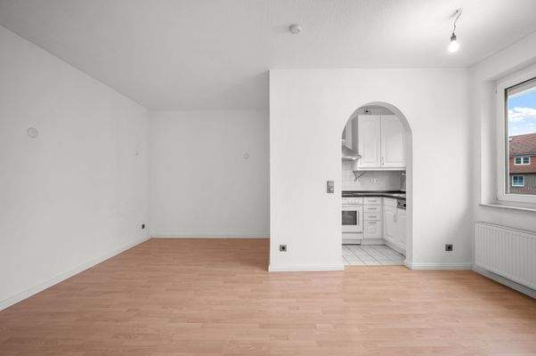 Wohnzimmer mit Küche