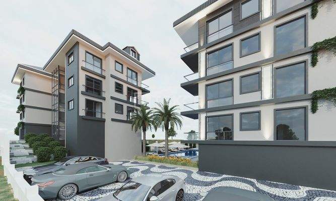 Elegant Apartments in a Rich Featured Complex in Alanya