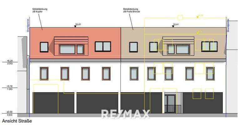 Planungsansicht Straßenseite