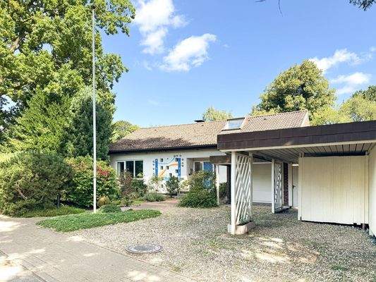 Auffahrt mit Carport