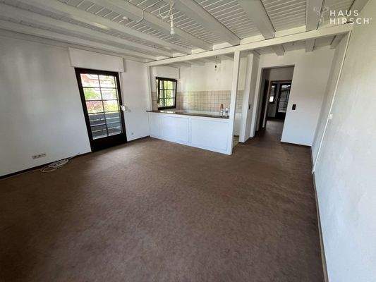 Wohnzimmer Blick auf Küche