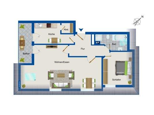 Grundriss Dachgeschosswohnung