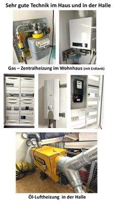 moderne Technik im Wohnhaus und in der Halle 