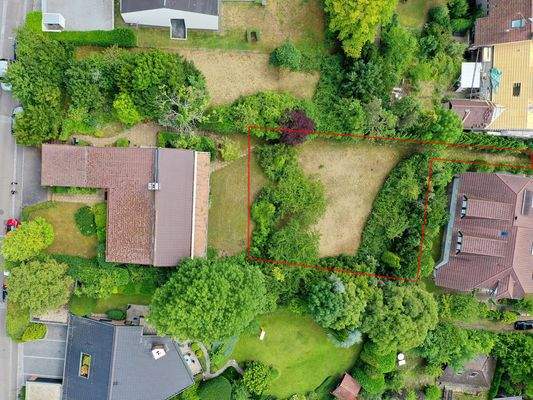 Draufsicht abgeteiltes Grundstück