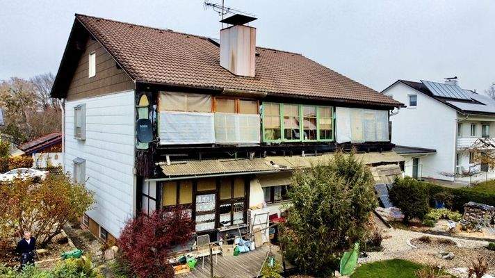 Ansicht Süd-West  Balkon und Terrasse