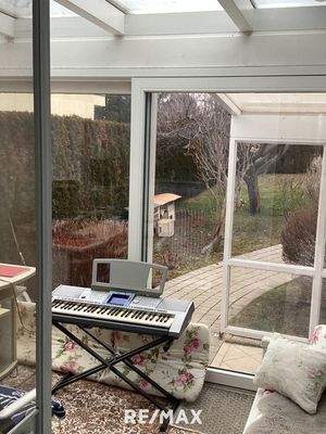 Ausblick vom Wintergarten