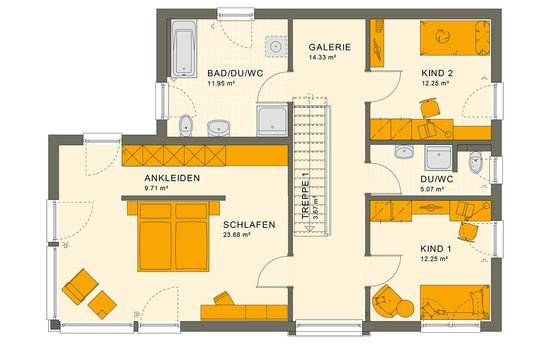 Grundriss Obergeschoss