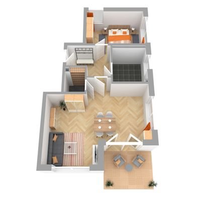 Grundriss, Haus 1 - Wohnung 15