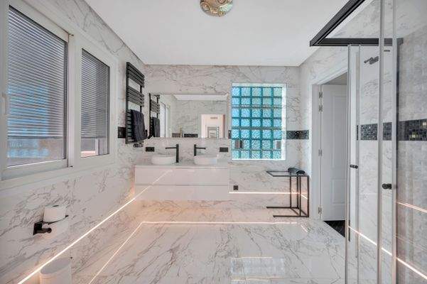 Bathroom in villa in Costa d'en Blanes