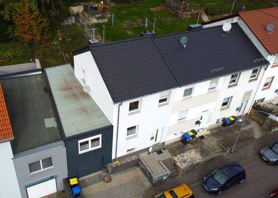 Gebäudefront Vogelperspektive