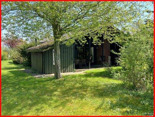 Ansicht vom Garten azur Westterrasse