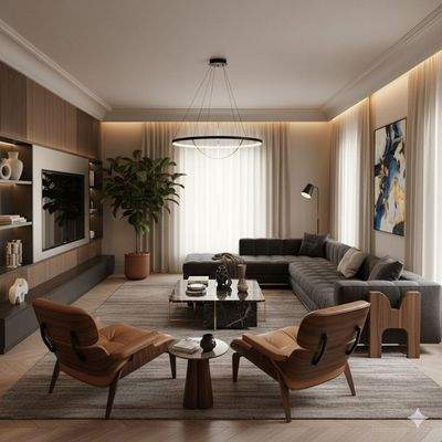 Einliegerwohnung Wohnzimmer virtuel Home Staging