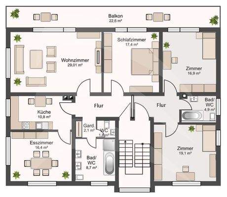 Grundrissvariante Obergeschoss