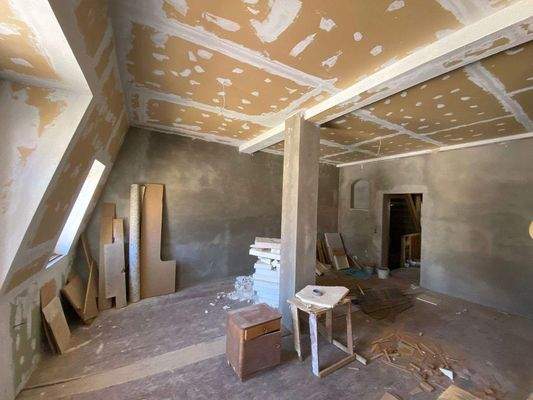 Noch nicht fertig gestellter Ausbau des Dachgescho