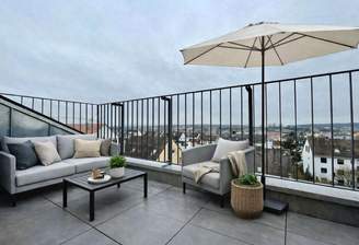 Digitale Möblierungsidee Loggia und Ausblick