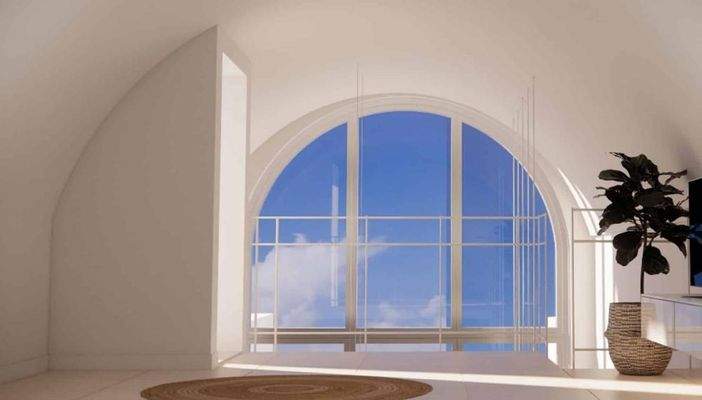 Kreta, Kalyves: 150 Meter zum Meer - Luxusvilla mit Meerblick und privatem Pool in kleinem Komplex zu verkaufen