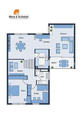 Grundriss Ober- & Dachgeschoss